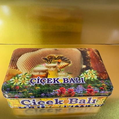 1 KG Dikdörtgen Petek Balı Kutusu (1_3 Petek)