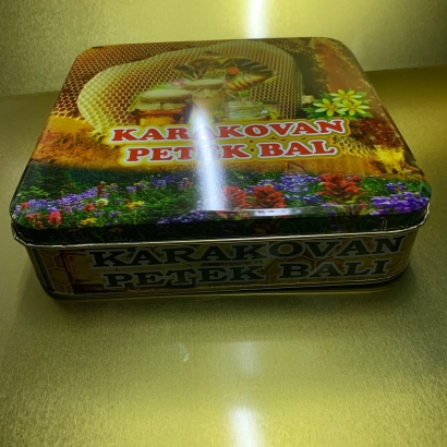 2 KG Özel Baskı Karakovan Petek Bal Kutusu (Tek Kat)